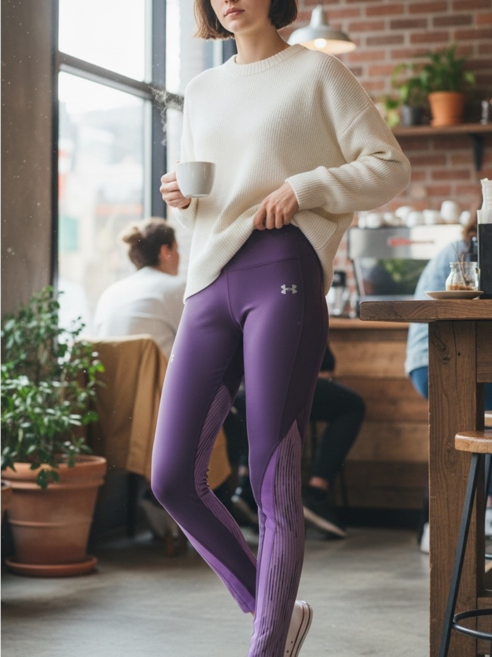 Under Armour Purple High-Rise Performance Leggings